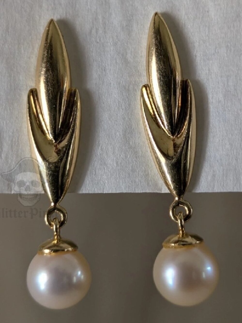 Mastoloni 14K Yellow Gold 6.3mm Cultured Akoya Pearl Dangle Earrings